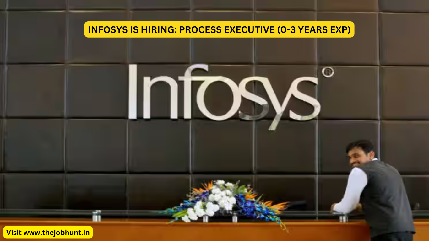 INFOSYS IS HIRING: PROCESS EXECUTIVE (0-3 YEARS EXP)