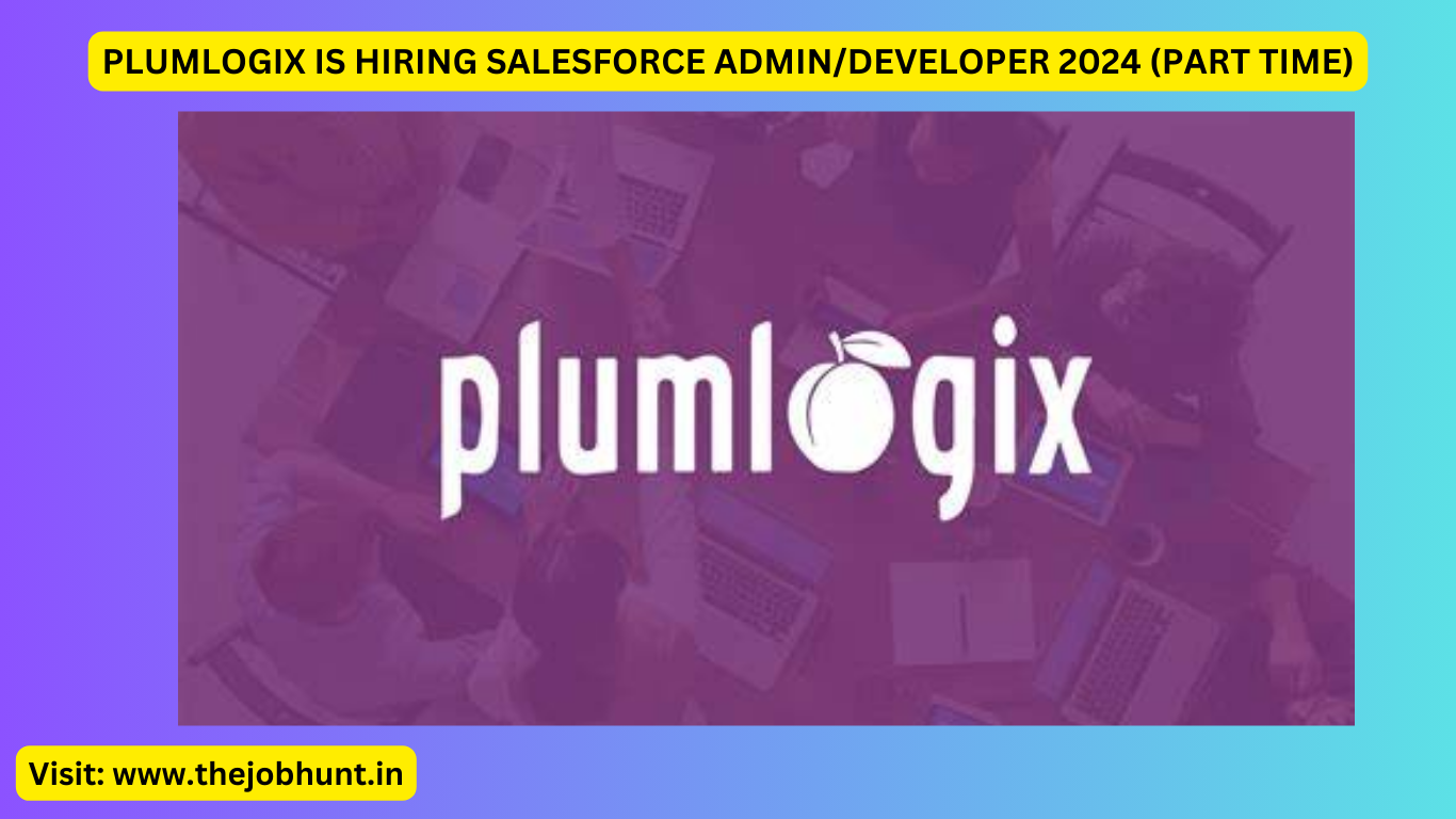 PLUMLOGIX IS HIRING SALESFORCE ADMIN/DEVELOPER 2024 (PART TIME)