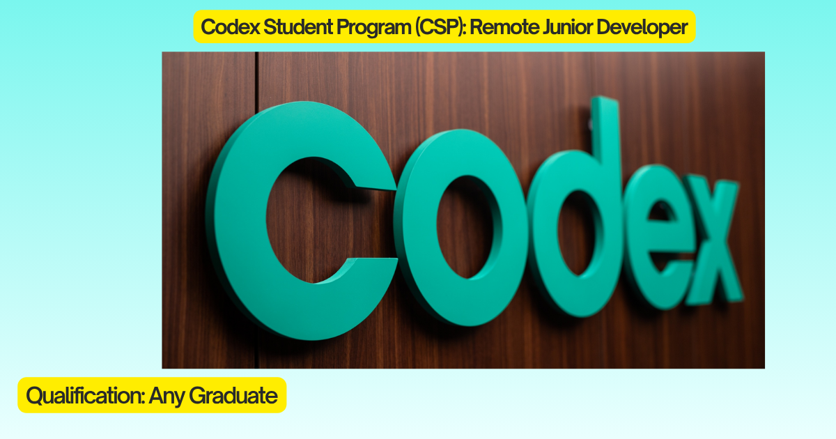Codex Student Program (CSP): Remote Junior Developer